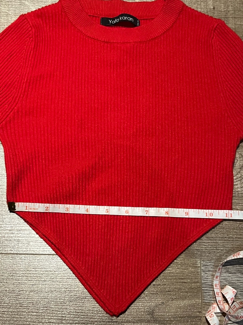 🔴 Red Y2K Handkerchief Crop Top - Picture 7 of 7